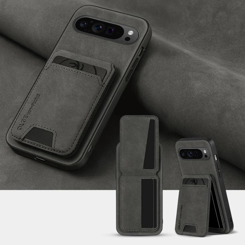 Новый мягкий TPU однотонный кожаный кошелек с отделением для карт, противоударный чехол для телефона Google Pixel 9 8 7 Pro XL 9A 8A 7A, задняя крышка