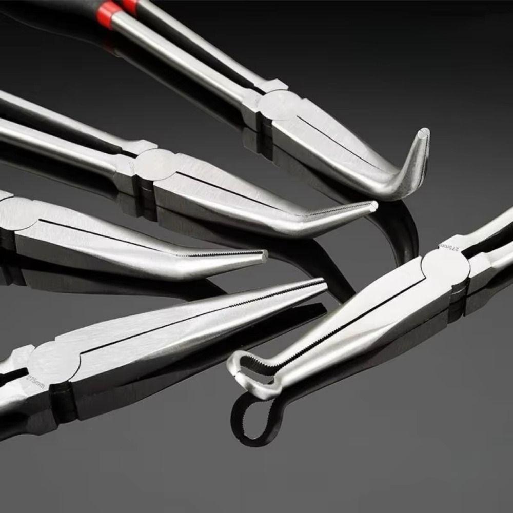 1Pcs Carbon Steel Circle Nose Pliers Plug Puller Pliers for Metalworking and Precision Gripping