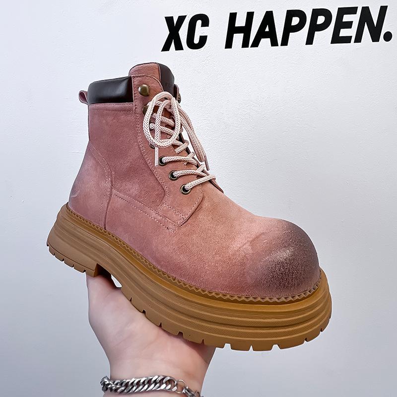 Ботинки мартин мужские универсальные ретро короткие ботинки на толстой подошве повседневные высокие мужские ботинки-тимберленды 2501-A