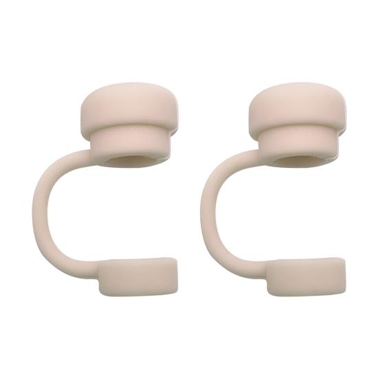 2шт сплошной цвет соломенный чехол многоразовый силиконовый без BPA пищевой пыленепроницаемый без пролития