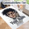 Custom Text Edward Scissorhands Pattern Floor Rug Soft Indoor Carpet Mat Living Room Bedroom