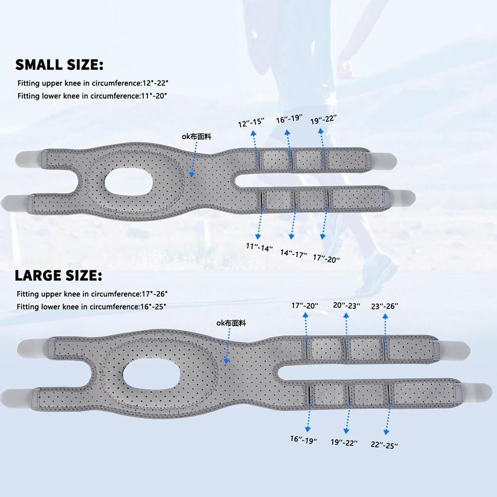 Patella Knee Brace Adjustable Patella Knee Support Patella Tendon Knee Strap for Basketball Volleyball Squats