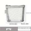 Transparent Mesh Pocket, Simple Nylon Storage Bag, Earphone Charging Cable Zipper Storage Bag, Red Mouth Cosmetic Storage Bag