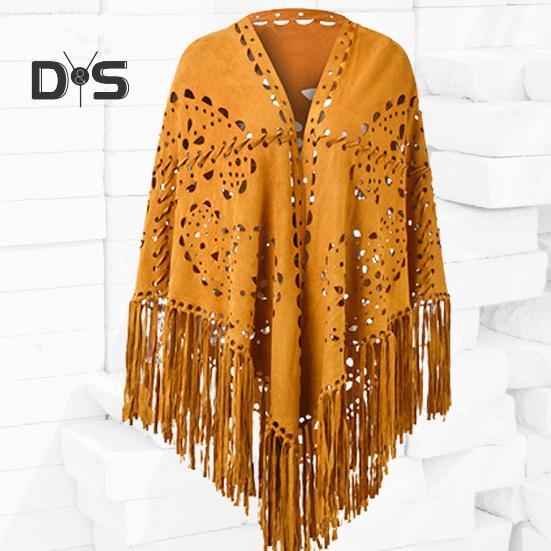 Женская шаль, теплая ткань, однотонный цвет, универсальный, ажурный, с кисточками, зимний шарф, удобная шаль-накидка