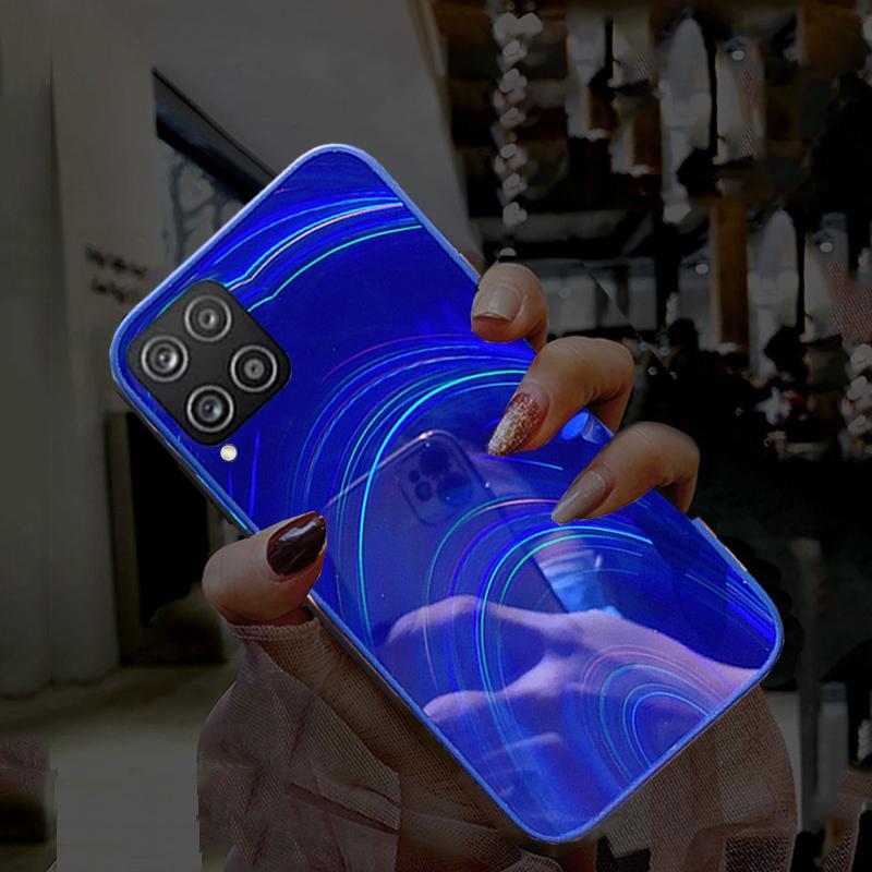 Чехол для Samsung M32, роскошный блестящий чехол с радужным зеркалом, мягкая задняя крышка из ТПУ для Samsung Galaxy M32 4G 5G, блестящий чехол для телефона Samsung M 32, противоударные чехлы