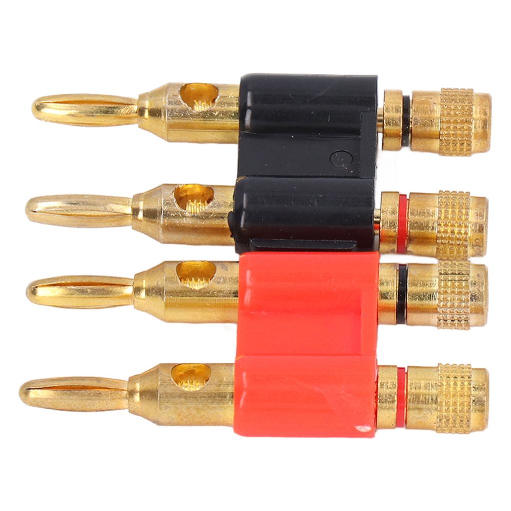 2Pcs Stackable Dual Banana Male Plug 2 Way Brass Connectors Speaker Wire Accessories 32A 1000V