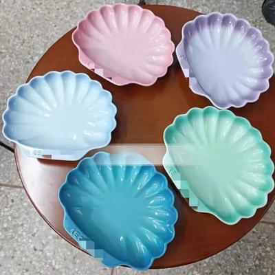 Тарелка в форме ракушки, серия French Color Ocean, керамический фарфор, бытовая посуда для ресторана, кухни, столовые приборы