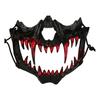 Half Face Mask Horror Halloween Costume Props Animal Skeleton Blood Mask with Elastic Straps for Halloween Cosplay Carnivals Masquerades