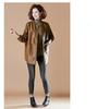 Autumn Winter New Fashion Leather Women Jacket Coat Plus Size 6xl Black Clothes