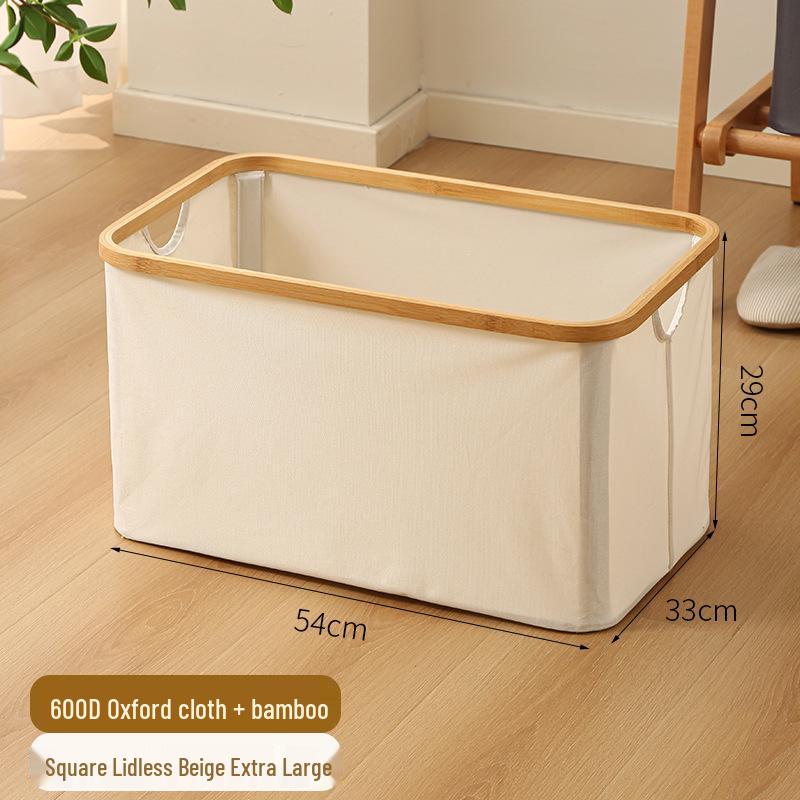 Elegant Foldable Laundry Hamper - Spacious Bathroom Storage Basket