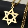 Иудаизм Израиль Гексаграмма Je Magen David Нержавеющая Сталь Длинное Ожерелье Звезда Давида Ожерелья Украшения joyeria N1462S02
