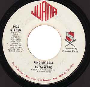 7-дюймовая пластинка ANITA WARD Ring My Bell 3422 Juana 1979 США SoulFunk Б/у
