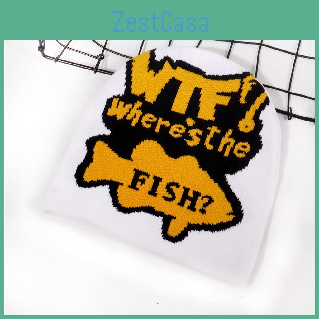 Fashion Color Blocked Letter Pattern Neutral Casual Warm Knitted Hat For Winter Street Fashion