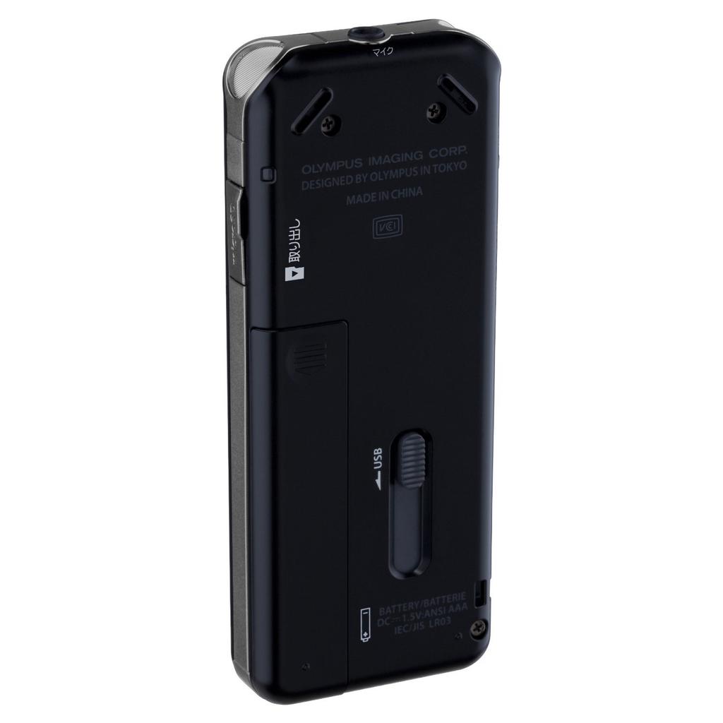 Диктофон OLYMPUS IC VoiceTrek 8 ГБ, совместимый с линейной PCM, оснащенный направленным микрофоном и FM-тюнером BLK Black V-803