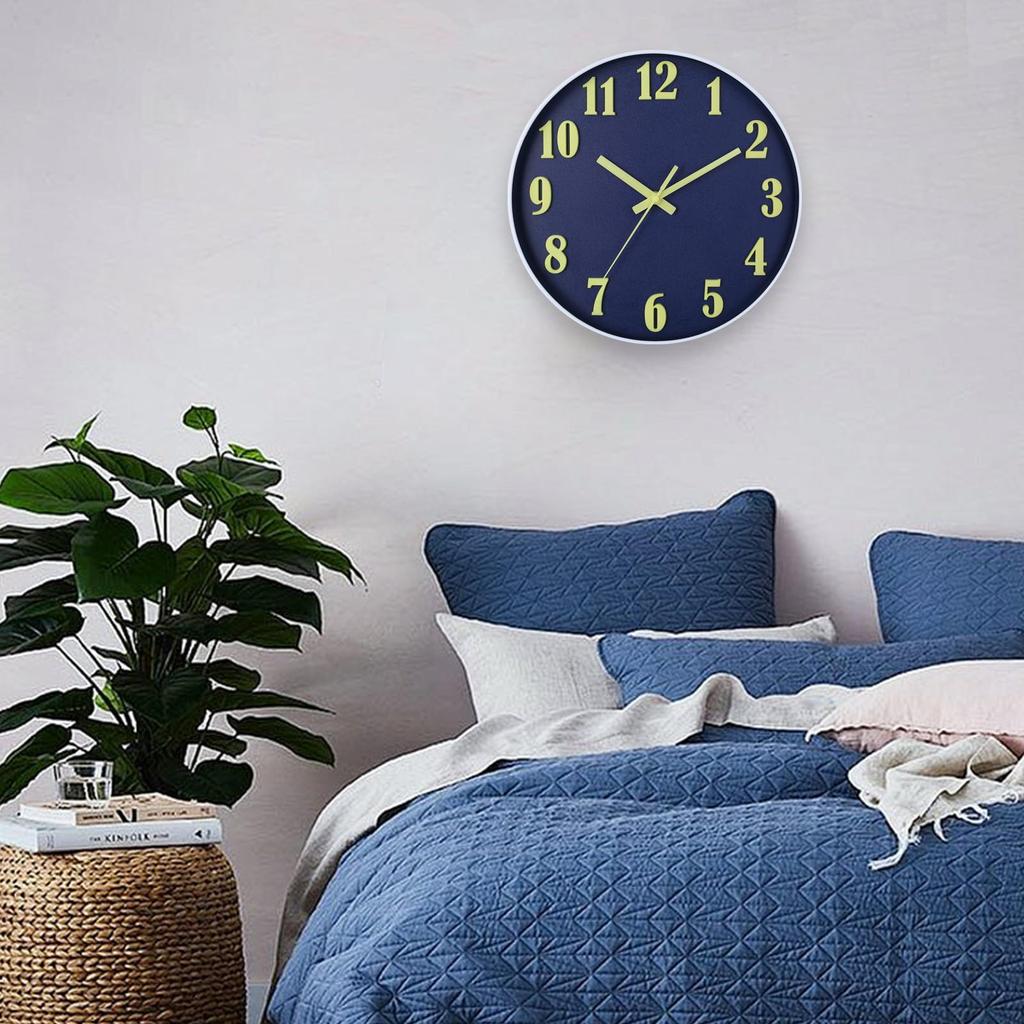 3D Luminous Wall Clock Navy Blue