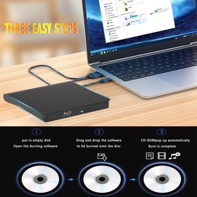 Внешний Blu-ray привод USB 3.0 Type-C Портативный 3D BD-Combo Оптические приводы DVD CD Плеер Записывающее устройство для ПК Ноутбука Настольного компьютера