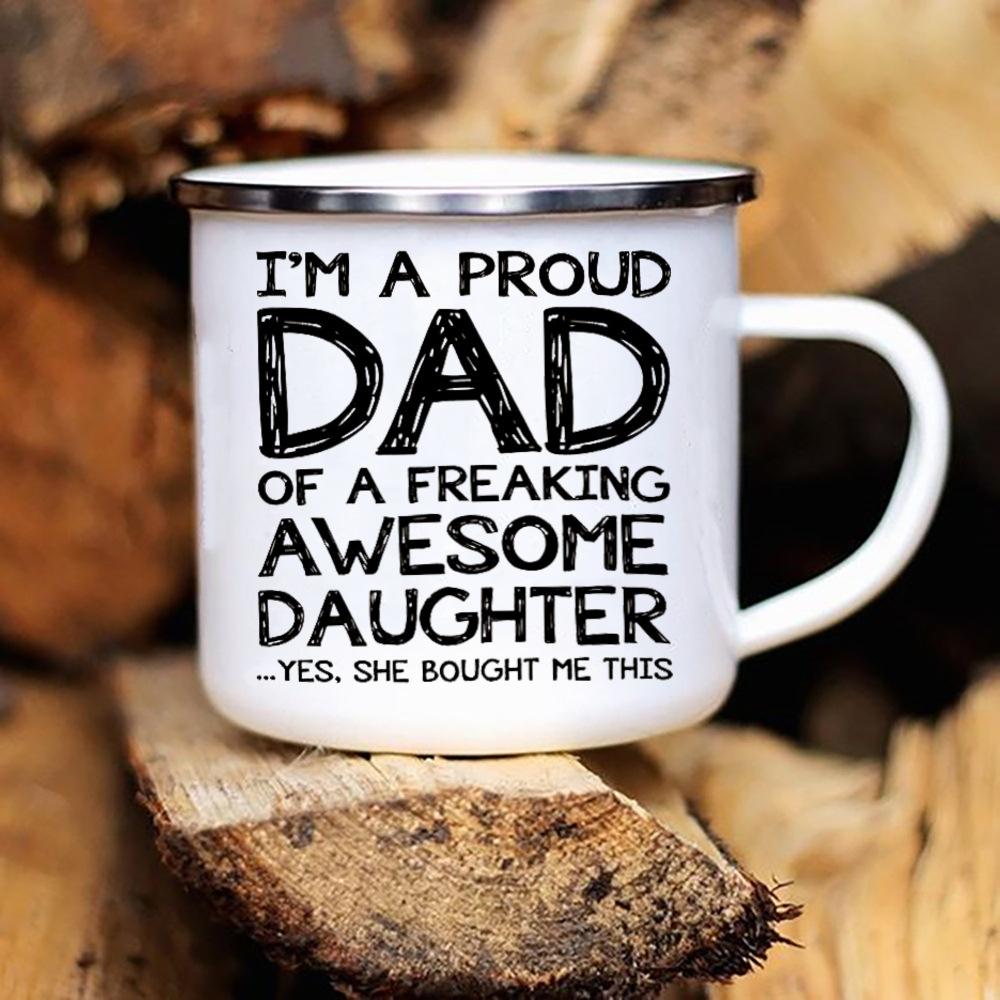 Папа, ты не старый, ты классический принт, смешная эмалевая кофейная чашка, оригинальные чашки для завтрака, чтобы сублимировать друзей, кружка для кемпинга, милая