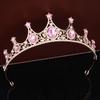 Baroque Bride Wedding Crown Tiara Wedding Dress Accessories Exquisite Alloy Rhinestone Crown Hair Accessories
