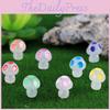 Colorful Luminous Mushroom Resin Ornaments Cartoon Garden Decor Accessories Wholesale