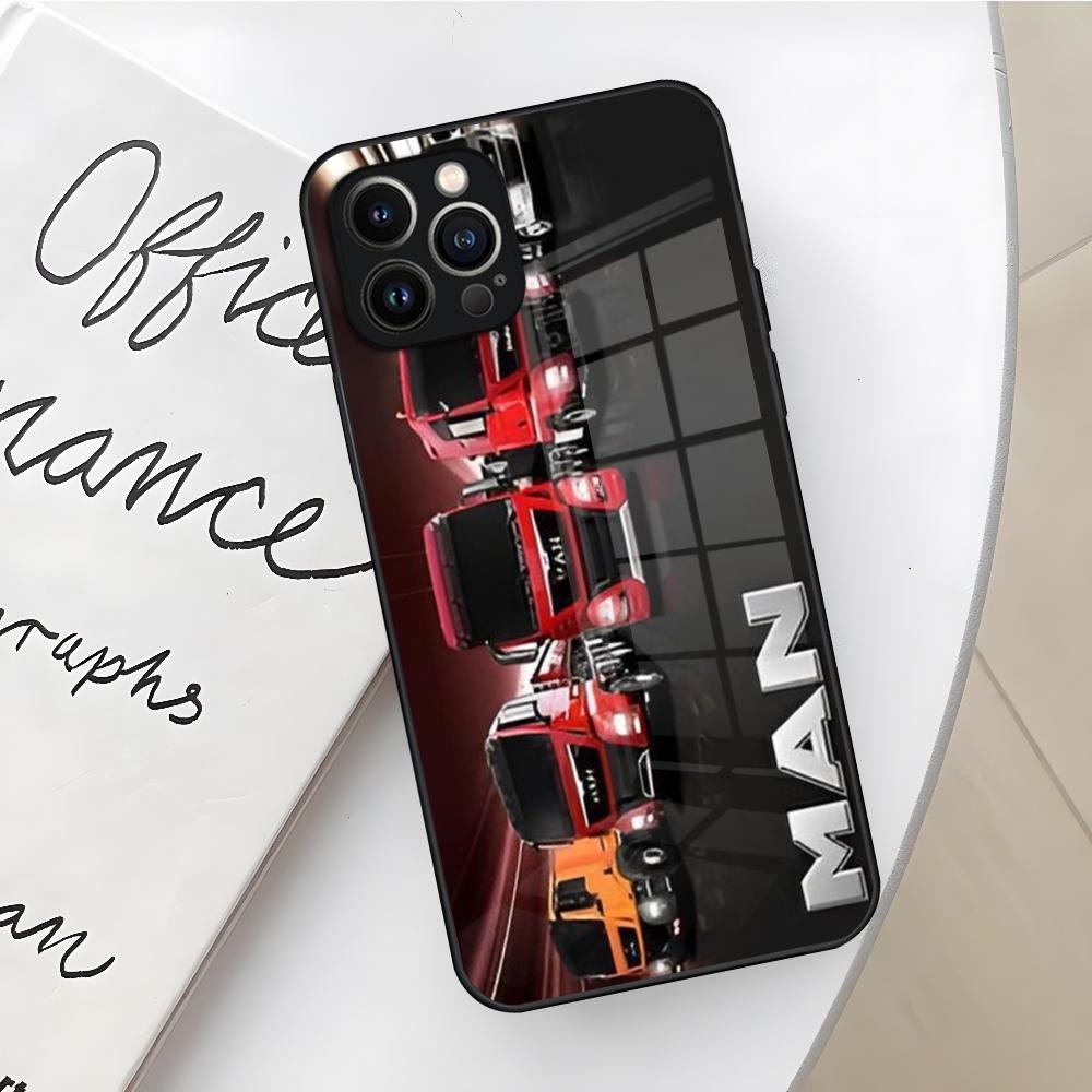 Чехол для телефона с логотипом Man Trucks для Iphone 17 16 Air 15 14 12 11 13 Pro Max Mini X Xr Xs Se Puls glass Чехол