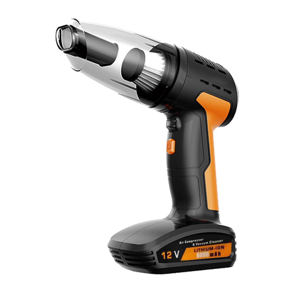 Мощный автомобильный воздушный насос «четыре в одном» Бытовой беспроводной пылесос Ручной портативный воздушный насос Модель с беспроводной зарядкой 9000 Па