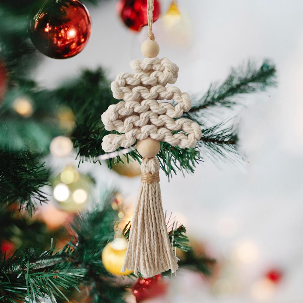 Christmas Tree Pendant S36 Hand-woven Christmas Decorative Pendant