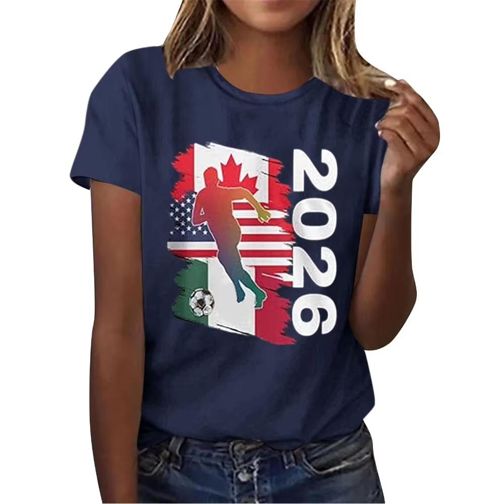 2026 Soccer Fan TShirt North America Football Graphic Tee Unisex Unisex Unisex Soccer Lover Gift Shirt Creative Design Printed Tops