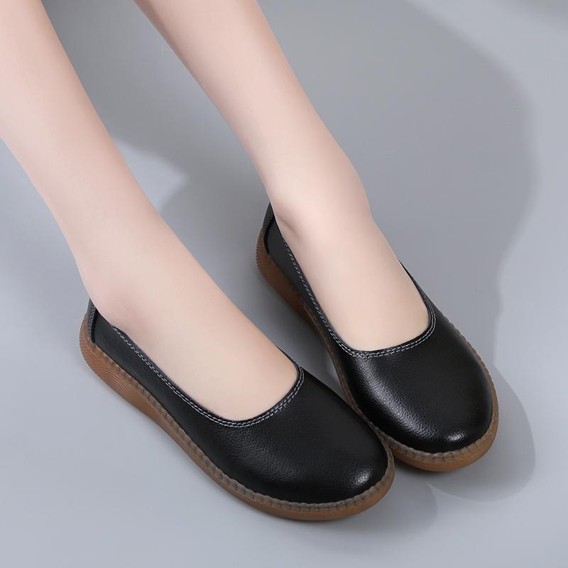 Women Moccasins Penny Loafers Casual White Nurse Footwear Peas Soft Flats Black Driving Walking Shoes for Women
