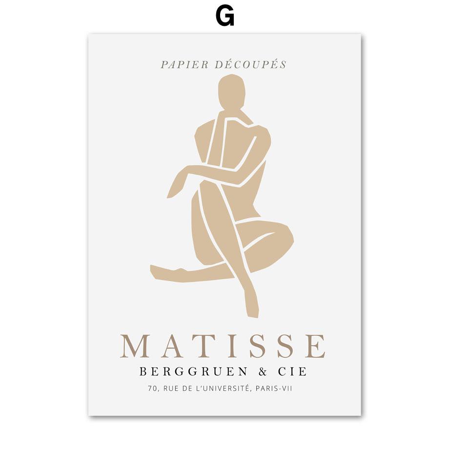 Абстрактные Матисс пышное тело женщина лист растения плакаты на скандинавскую тему и принты настенная живопись на холсте Декор фотографии для гостиной