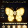 Светодиодный ночник-бабочка с регулируемой яркостью, USB-зарядка, умное движение