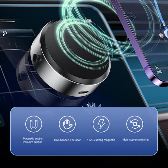 Магнитный автомобильный держатель на присоске для телефона, сильный адсорбционный универсальный кронштейн для MagSafe, стабильное вращение, громкая связь