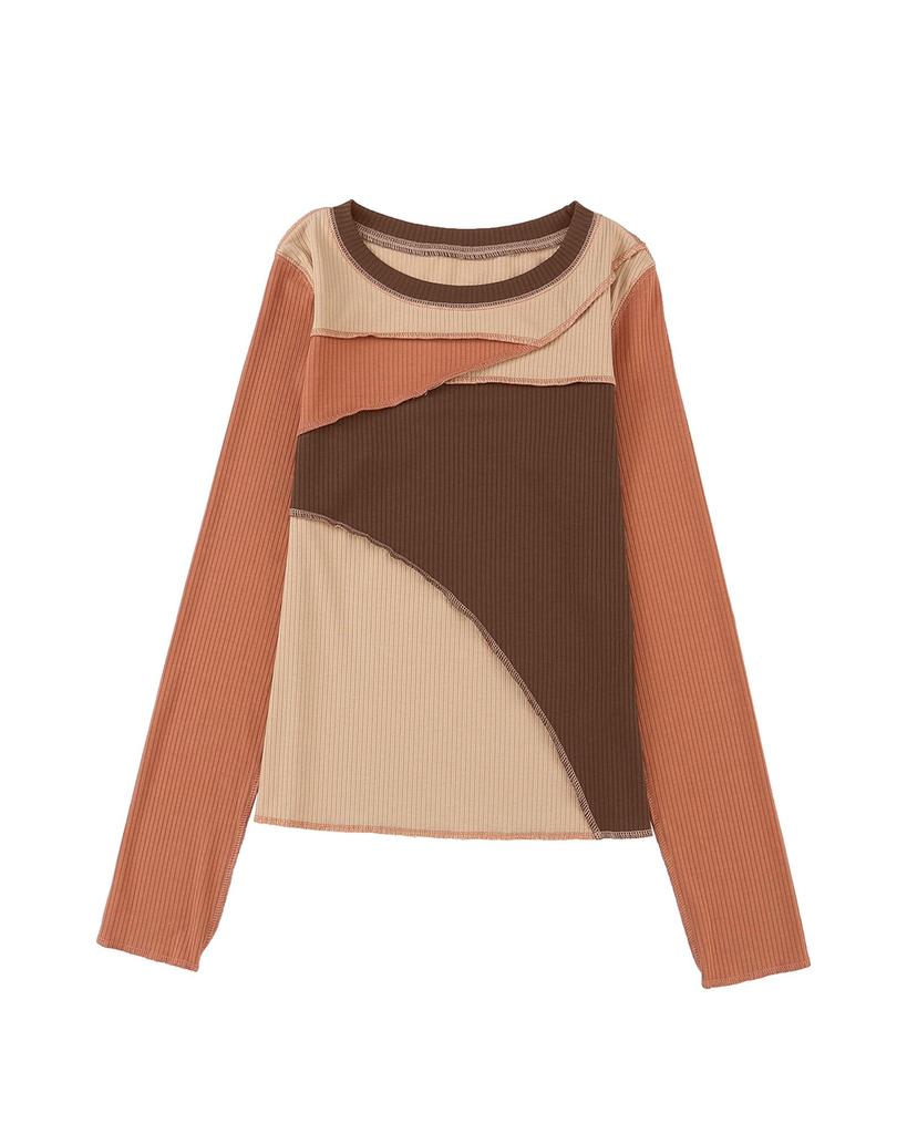 Azura Exchange Топ из трикотажного полотна в рубчик с цветными блоками