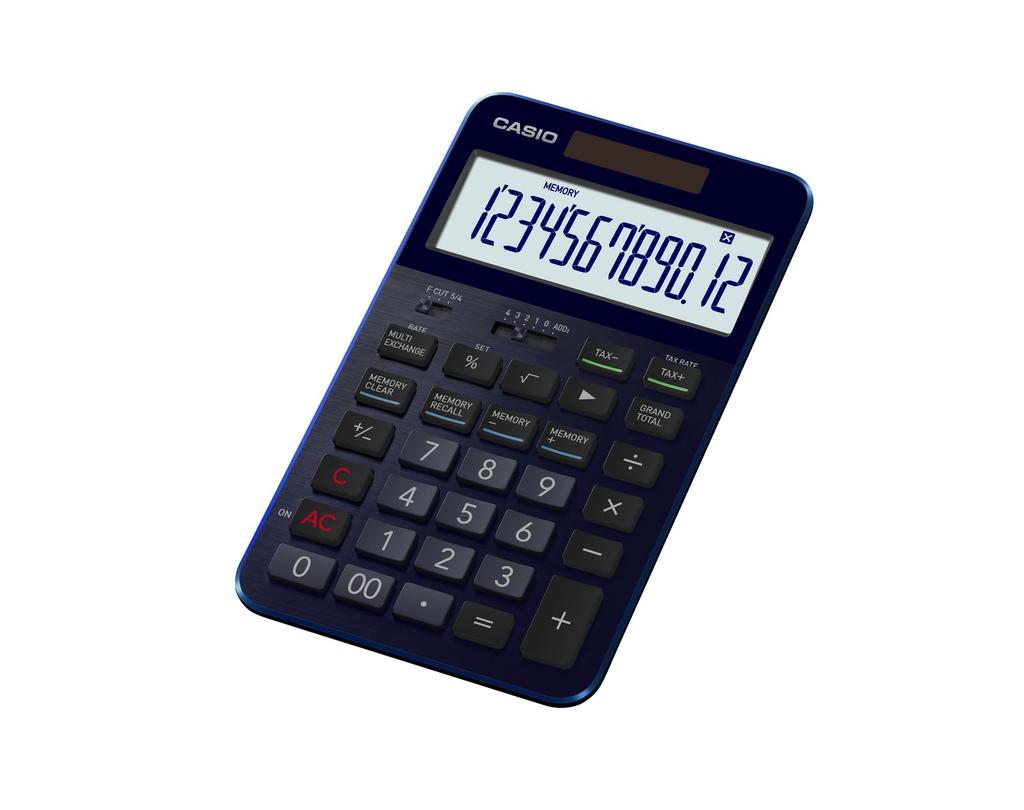 Casio Premium Navy Just 12 Calculator, Blue, Type, Digits, S100X-BU