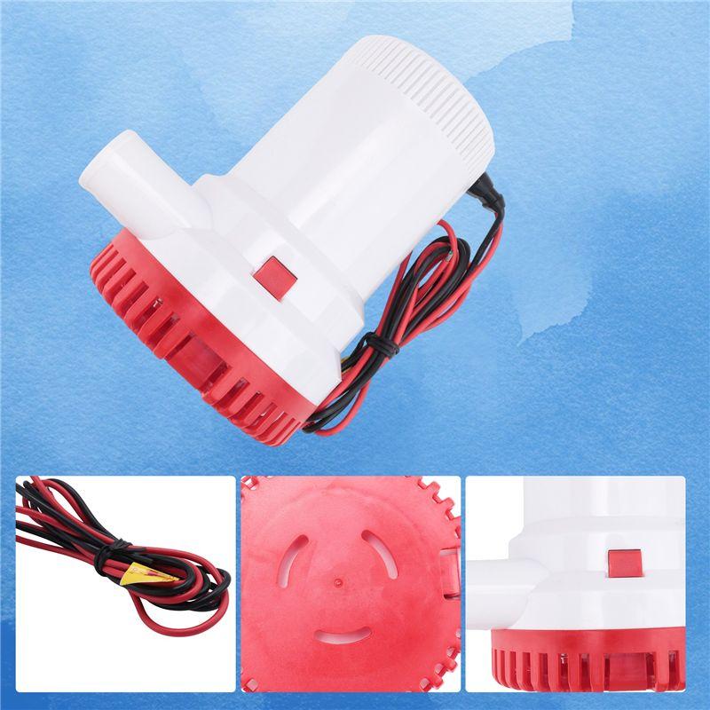 G9-2000GPH Marine Water Bilge Pump Submersible Yacht Boat 12V Caravan Fishing Sea Red
