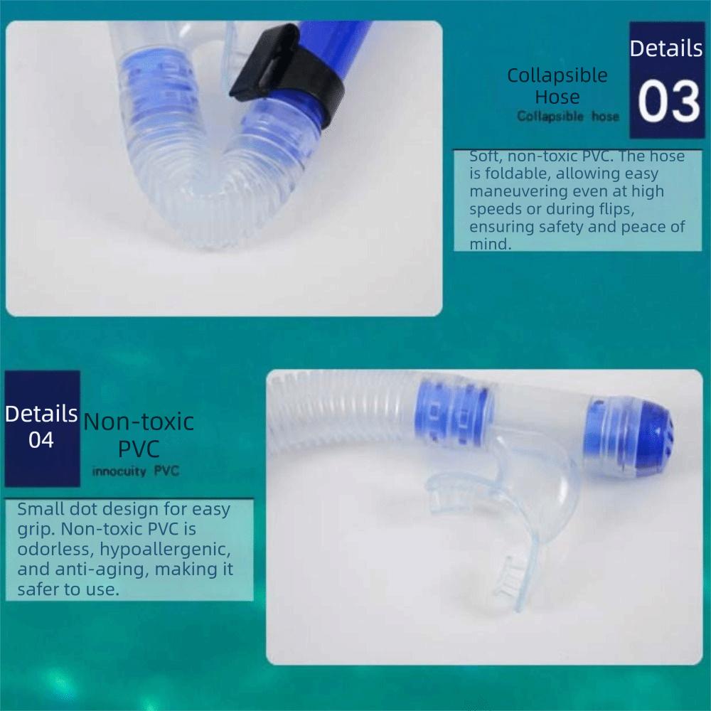 Easy Breath Diving Breathing Tube Swimming Snorkel Breathing Tube Snorkel Tube Men Women