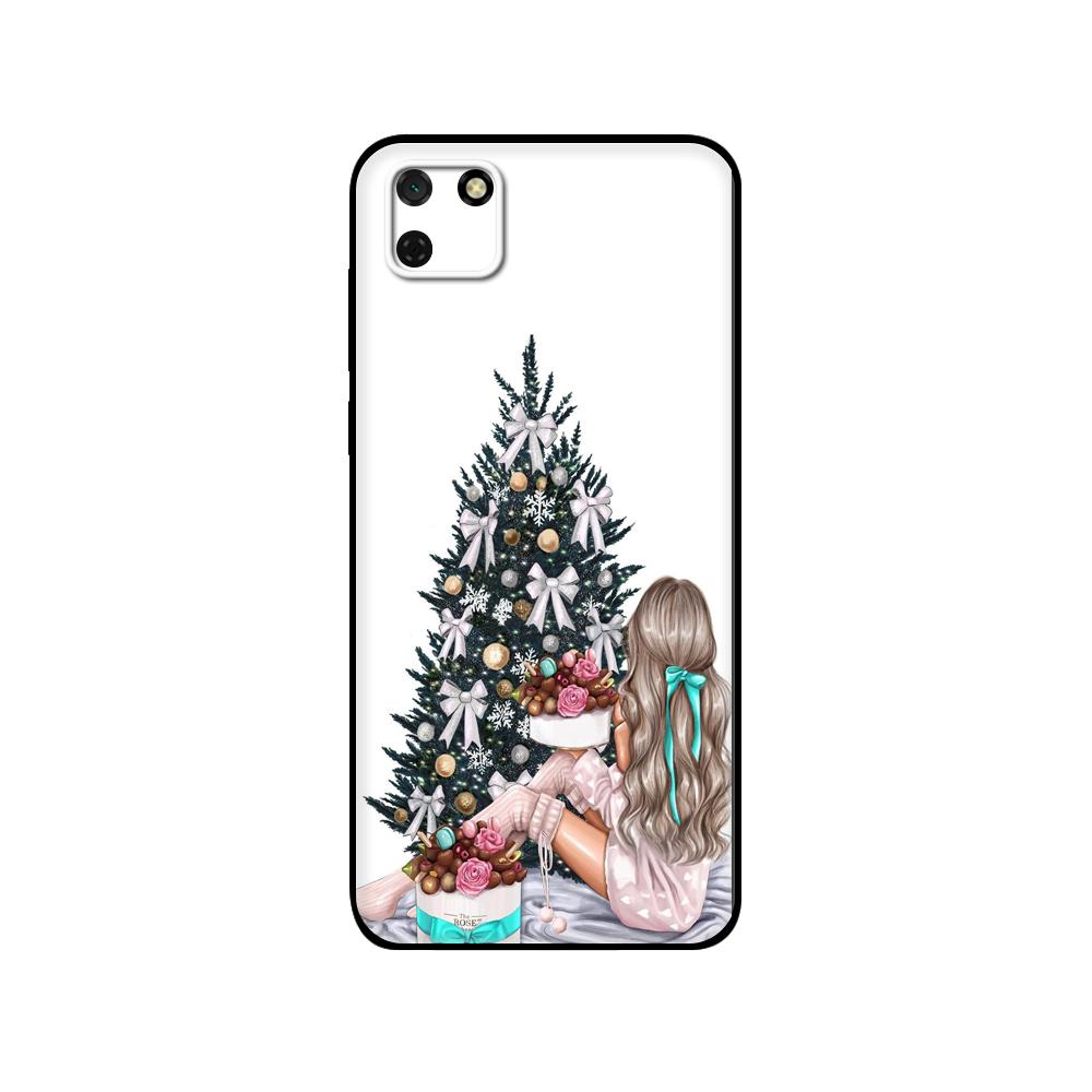 Черный чехол из ТПУ для Huawei Y9S Y6S Y8S Y5P Y7P Y8P чехол для Huawei Y5 lite Prime 2018 Y6 2019 чехол Fashion Girl Merry Christmas