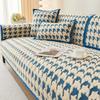 Houndstooth Sofa Cushion Winter Thickened Fleece Cushion New Non-Slip Leather Sofa Cover Cover Cloth Cushion