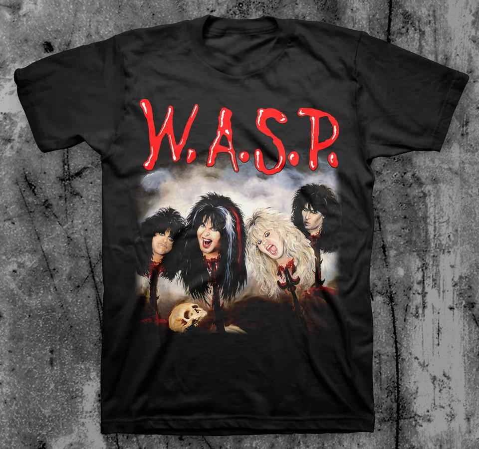 Wasp Band Members Tee Shirt Black Cotton Unisex Cotton Black T-Shirt