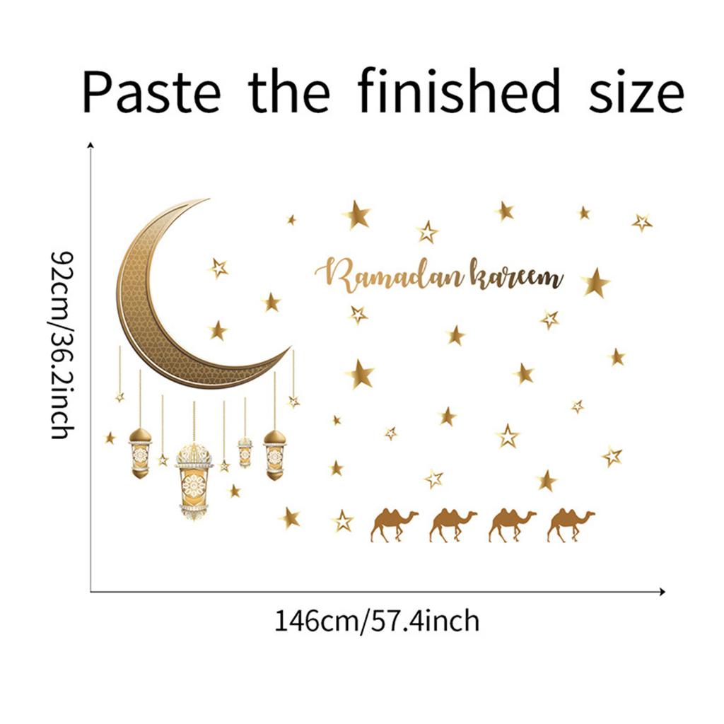 Creative Star Moon Chandelier Bedroom Living Room Entrance Wall Decoration Wall Sticker