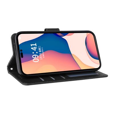 Для iPhone 15 Pro Max Кошелек Чехол для Телефона Подставка Крышка Устойчивый к Царапинам Флип ПУ Кожаный Корпус Телефона