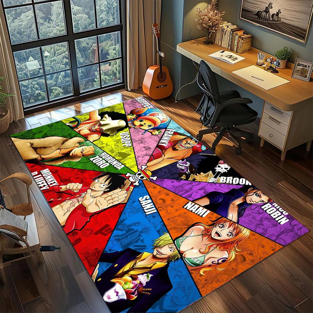 Luffy Non Slip Bedroom Ornament Carpet Rug, Washable Large Area Floor Mat Gamer Room Home.-TING