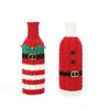 2pcs Creative Christmas Wine Bottle Cover Handmade Wine Bottle Knitted Sweaters  Home Decor