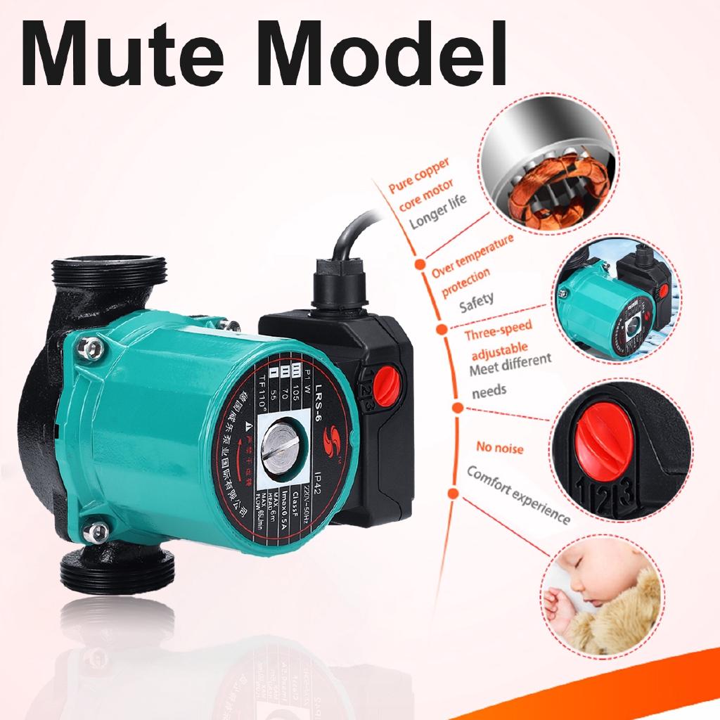3-скоростной циркуляционный насос для центрального отопления, бесшумный, класс изоляции F, защита IP42, литой, 220В, насос для циркуляции горячей воды