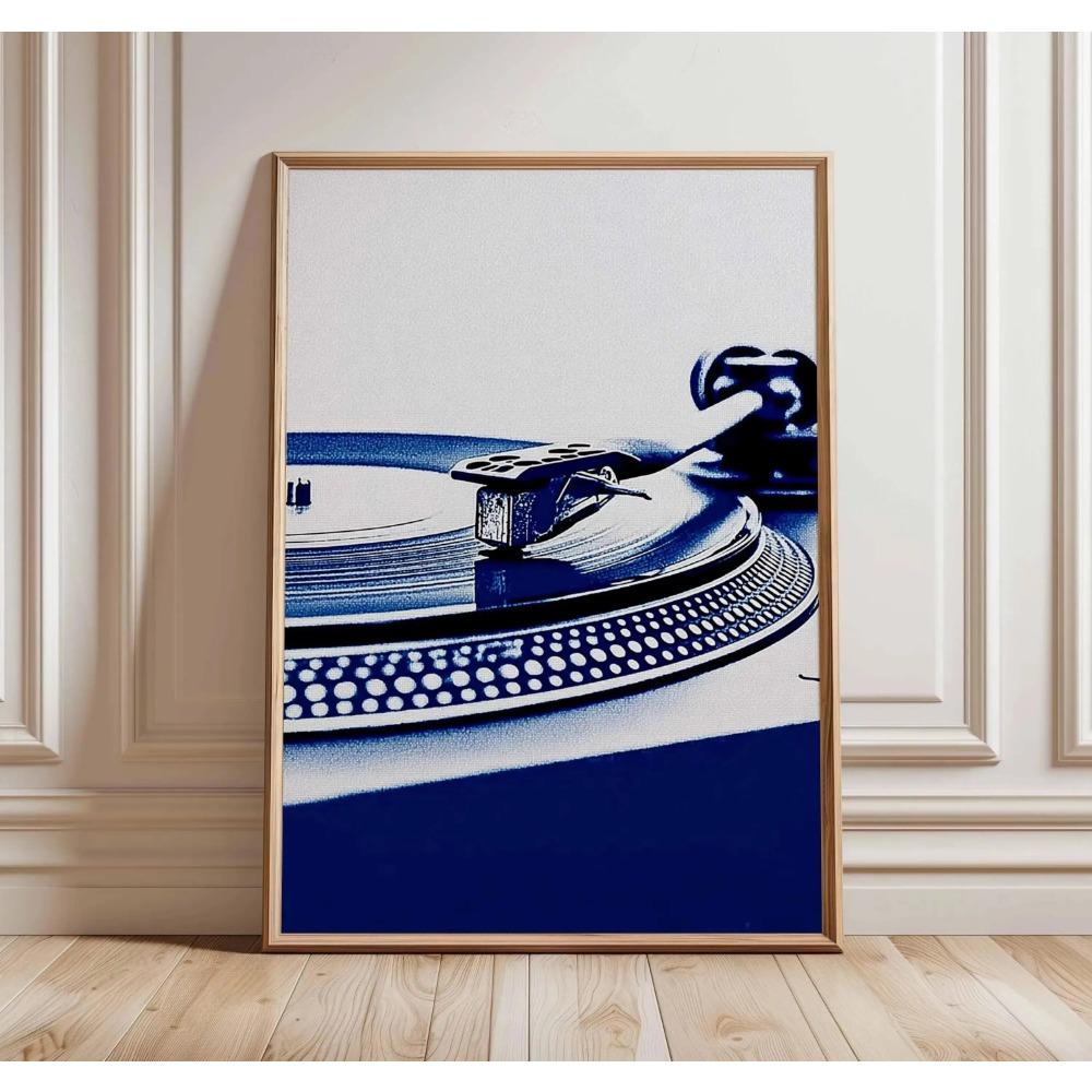 Modern Pop Record Player Music Posters DJ Hip Hop Dancing Couple Turntable Print Canvas Painting Wall Art Picture for Home Decor