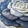 3D Flower Floor Mat Absorbent Floral Bathroom Rug Quick-Dry Floor Rug with Anti-Slip Backing for Kitchen Bedroom Entryway Vanity Area