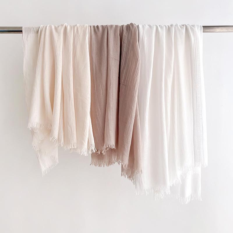 New Ramadan Big Size Women High Quality Muslim Hijabs Plain Solid Color Scarf Shawls Lady Wraps Headwear Pashmina