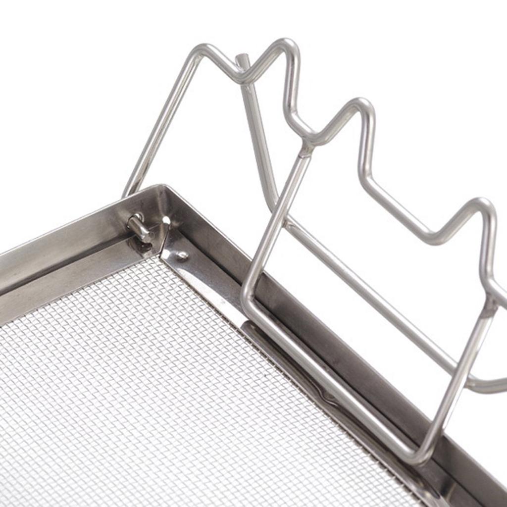 Camping Stainless Steels Toaster Holder Heat Resistant Bread Grilling Rack for Barbecue Foldable Bread Warmer Grill Rack