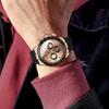 Poedagar 629 Quartz Men Watch with Silicone Steel Band Fashion Sport Chronograph Wristwatch Luminous Date Waterproof Clock