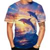 Новая модная мужская и женская футболка с принтом дельфина в формате 3D HD, уличный стиль, унисекс, модная, забавная, Harajuku, детская футболка