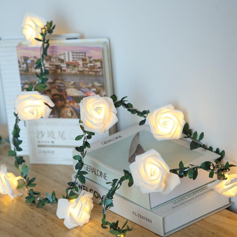1.5m 10-LED Rose Flower String Light Romantic Festival Wedding Decorative Lamp,2A Constant Light